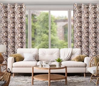 Zasłona gotowa na przelotkach SIMONA 140x250 Eurofirany beżowy