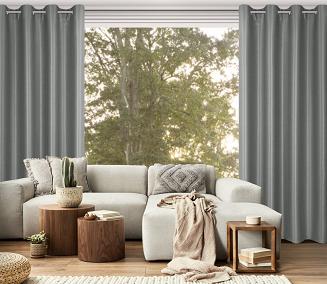 Zasłona gotowa na przelotkach SELINA 140x250 Eurofirany stalowy