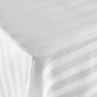 Prześcieradło satyna bambusowo-bawełniana STRIPE WHITE 160x240 Darymex jednokolorowe białe