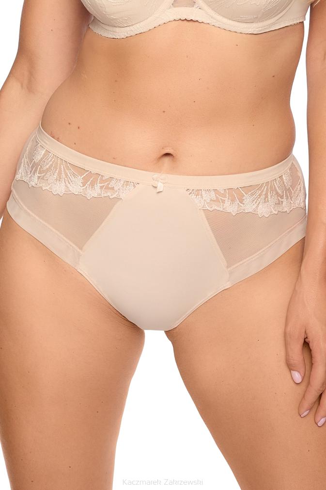 Figi damskie z koronką Paris 1302 beżowe