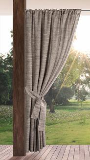 Zasłona gotowa na taśmie GARDEN 155x200 Eurofirany brązowy