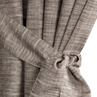 Zasłona gotowa na taśmie GARDEN 155x200 Eurofirany brązowy