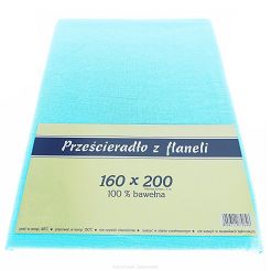 Prześcieradło flanelowe 160x200 FAN turkusowe