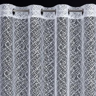 Firana gotowa na przelotkach AMANDA 400x250 Eurofirany biały