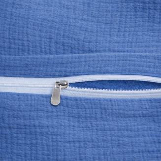 Niebieska Bawełniana Poszewka Muślinowa 50x70 Do Pościeli