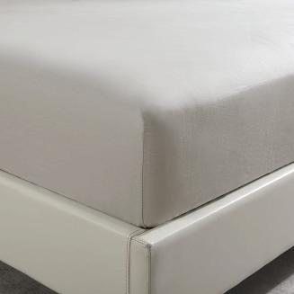 Prześcieradło satyna bawełniana z gumką 140x200 SIN taupe