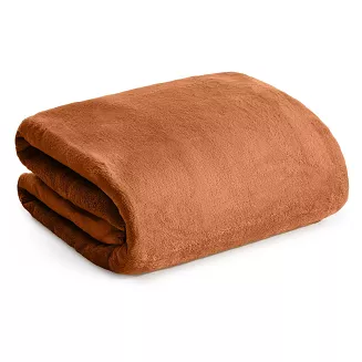 Koc narzuta TEDY 150x200 Eurofirany ceglasty miękka bukla + ciepły polar