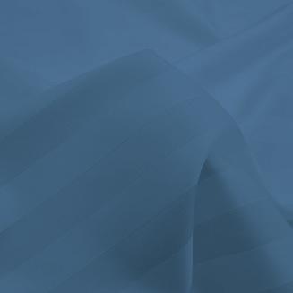 Poszewka satyna bambusowo-bawełniana STRIPE CORNFLOWER/70x80 Darymex jednokolorowa chabrowa z list