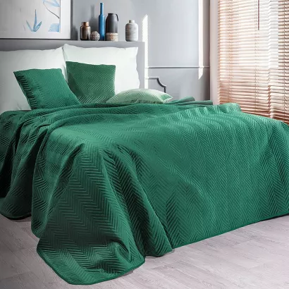 Narzuta dekoracyjna SOFIA 200x220 ciemnozielona