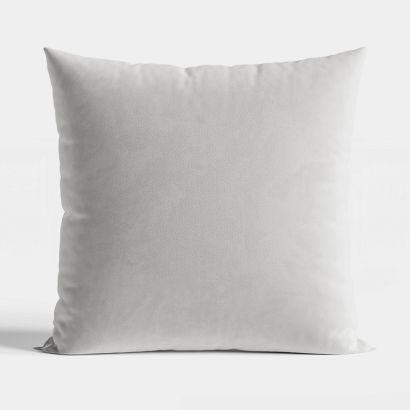 Poszewka dekoracyjna VELVI 40x40 jednobarwna welwetowa pastelowy szary