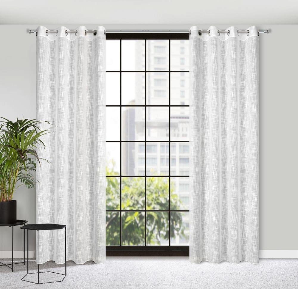 Zasłona gotowa na przelotkach LIREN 140x250 Eurofirany biały