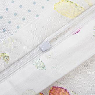 Pościel bawełniana RIVAL 160x200 biała w kolorowe kwiaty i motyle