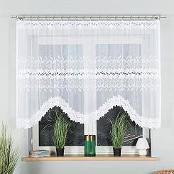 Firanka żakardowa gotowa na żabki BASTIA 250x130 biała