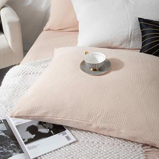 Beżowa Bawełniana Pościel Muślinowa 140x200