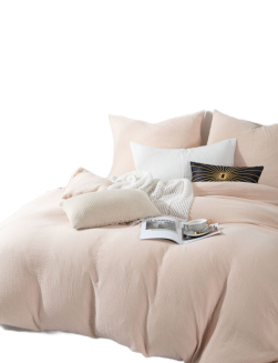 Pościel bawełniana MUŚLINOWA 140x200 beżowa