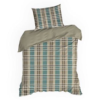 Pościel satynowa SPRING 160x200 Eurofirany jasnobrązowy