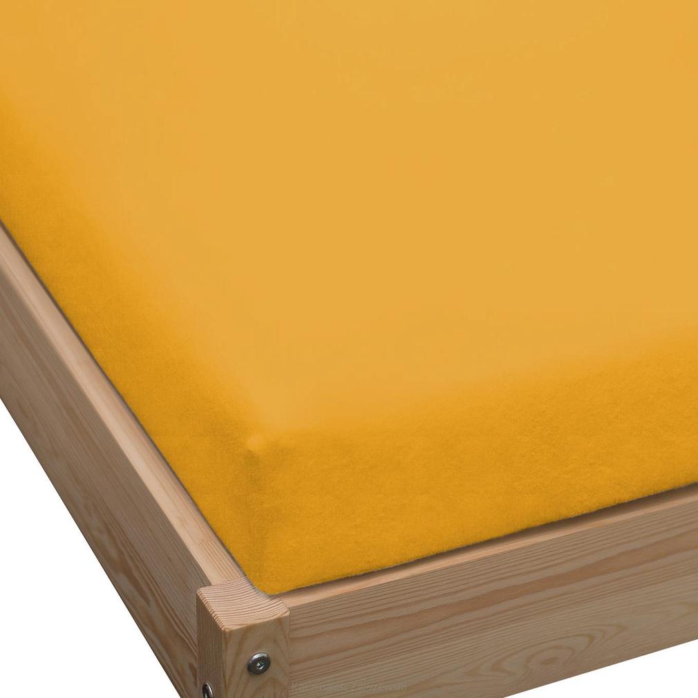 Prześcieradło jersey z gumką 120x200 żółty