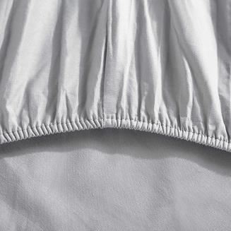 Prześcieradło satyna bawełniana z gumką 200x200 SIN szare