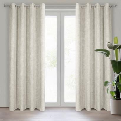 Zasłona gotowa na przelotkach ROMA 140x250 Eurofirany naturalna hygge