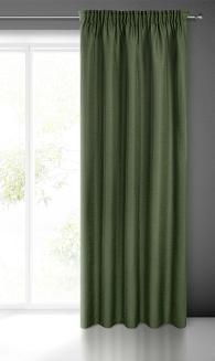Zasłona gotowa na taśmie STYLE 140x270 Eurofirany ciemnozielony