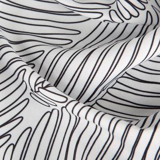 Zasłona gotowa na przelotkach KENDRA 140x250 Eurofirany biały/czarny