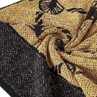 Ręcznik bawełniany DORIAN 70x140 Eurofirany czarny+złoty