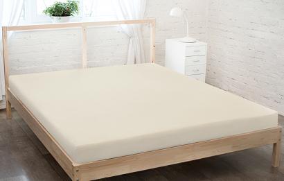 Prześcieradło jersey z gumką 180x200 ekri