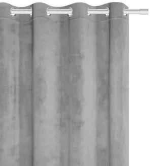 Popielata Zasłona Welurowa 140x250 Velvet Soft