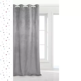 Popielata Zasłona Welurowa 140x250 Velvet Soft