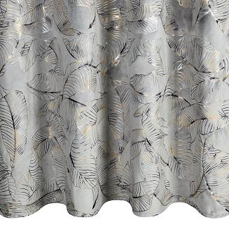 Zasłona gotowa na przelotkach ODETA 135x250 Eurofirany ciemnostalowy