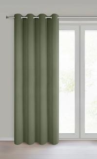 Zasłona gotowa na przelotkach NERISA 140x250 Eurofirany oliwkowy