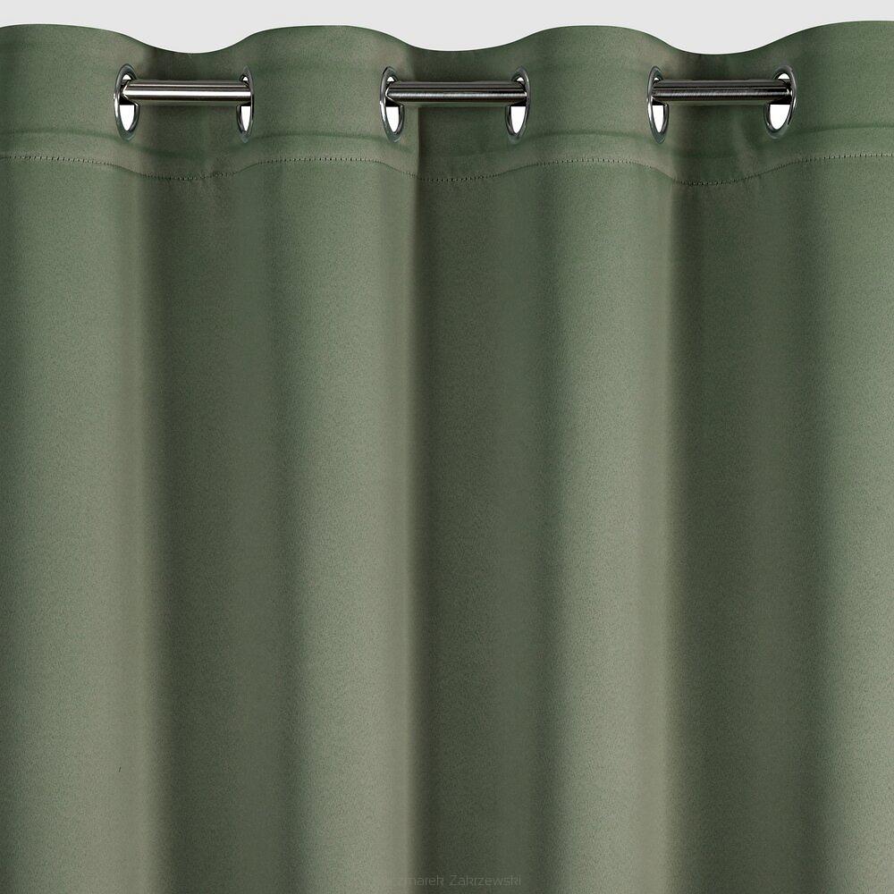 Zasłona gotowa na przelotkach NERISA 140x250 Eurofirany oliwkowy