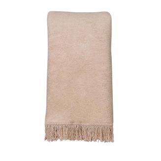 Koc bawełniano-akrylowy 200x220 Darymex gładki jasny beżowy