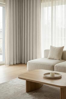 Kremowa Zasłona na Przelotkach 140x250 Dreamy Boucle