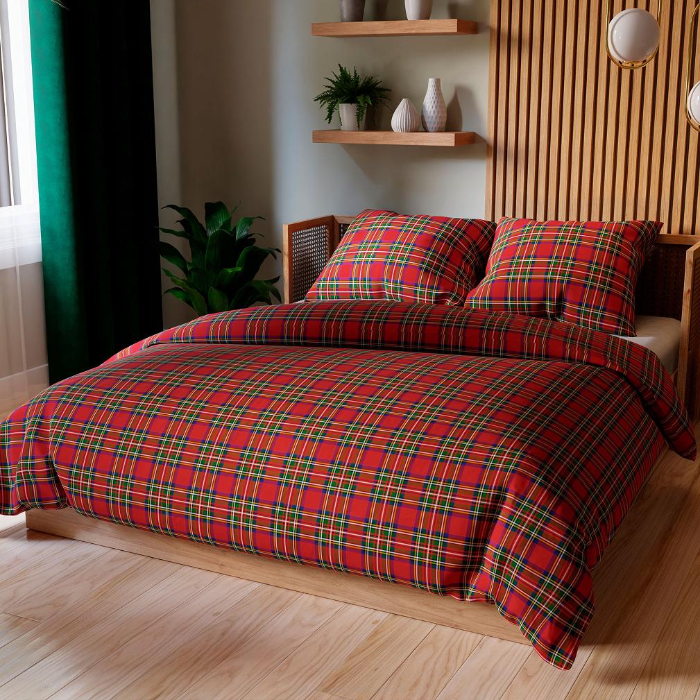 SZKOTI Komplet pościeli z bawełny satynowej 220x200cm 100108/SAT/000/220200/1