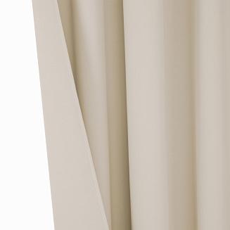 Zasłona gotowa na taśmie HOLD 140x270 zaciemniająca blackout jasnobeżowa