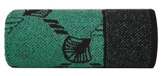 Ręcznik bawełniany DORIAN 30x50 Eurofirany czarny+turkusowy