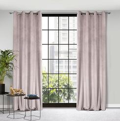 Zasłona gotowa na przelotkach LILI 140x250 Eurofirany pudrowy