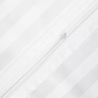 Poszewka satyna bambusowo-bawełniana STRIPE WHITE 50x60 Darymex jednokolorowa biała