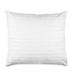 Poszewka satyna bambusowo-bawełniana STRIPE WHITE 50x60 Darymex jednokolorowa biała