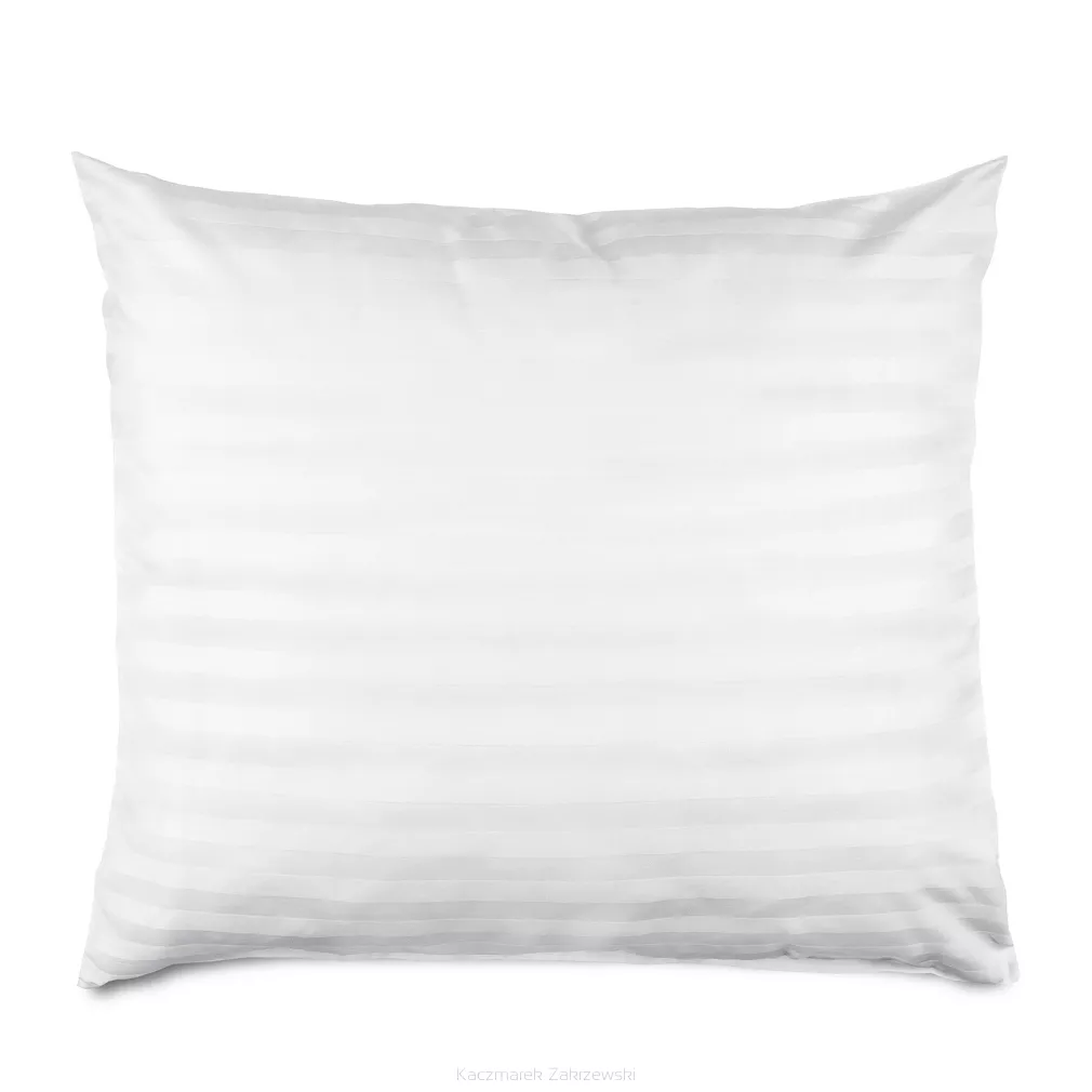 Poszewka satyna bambusowo-bawełniana STRIPE WHITE 50x60 Darymex jednokolorowa biała
