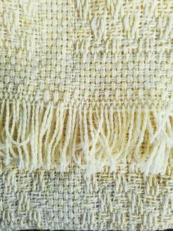 Narzuta dekoracyjna tkana 170x205 masełkowa