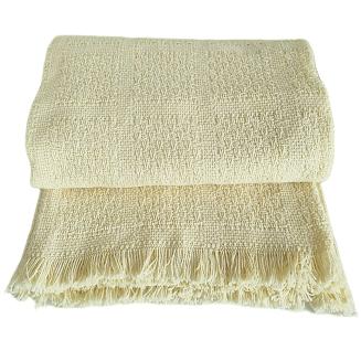 Narzuta dekoracyjna tkana 170x205 masełkowa