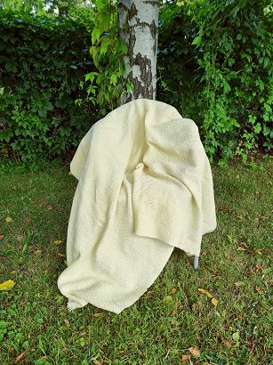 Narzuta dekoracyjna tkana 170x205 masełkowa