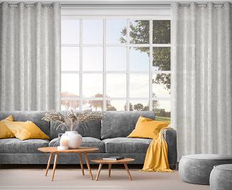 Zasłona gotowa na przelotkach BLANKA 140x250 Eurofirany popielaty