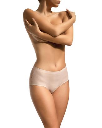 Figi damskie bezszwowe z wysokim stanem Babell kod 2004 beżowe
