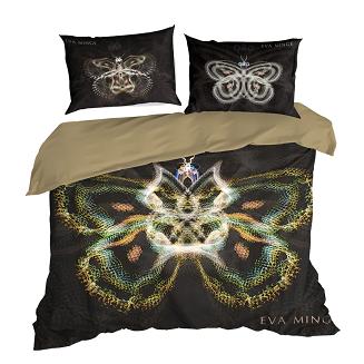 Pościel satynowa EVA 160x200 Eva Minge Eurofirany czarny