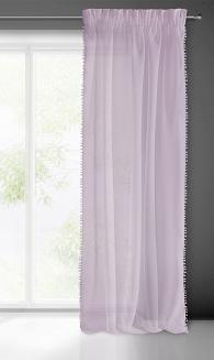 Firana gotowa na taśmie ALMINA 140x270 Eurofirany różowy