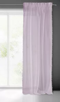 Firana gotowa na taśmie ALMINA 140x270 Eurofirany różowy