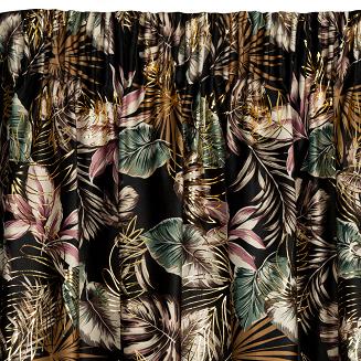 Zasłona gotowa na taśmie MAROKO 140x270 Eurofirany czarny